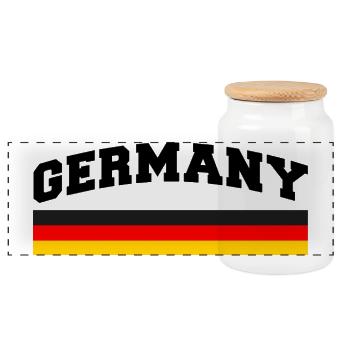 Pavillon allemand Allemagne - Boîte à biscuits avec couvercle en bois - blanc - Devant