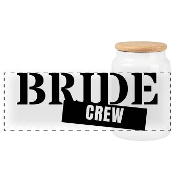 Équipe de la mariée - Équipe de la fête de garçon Filles de la fête de mariage de la mariée - Boîte à biscuits avec couvercle en bois - blanc - Devant