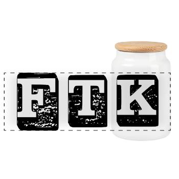 FTK - Panorama Keksdose mit Holzdeckel - Weiß - Vorne
