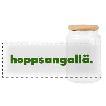 Hoppsangallä. - Boîte à biscuits avec couvercle en bois - blanc - Devant