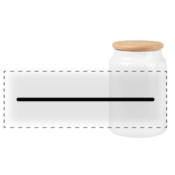 Mathematik Symbol - Gerade Linie - Panorama Keksdose mit Holzdeckel - Weiß - Vorne