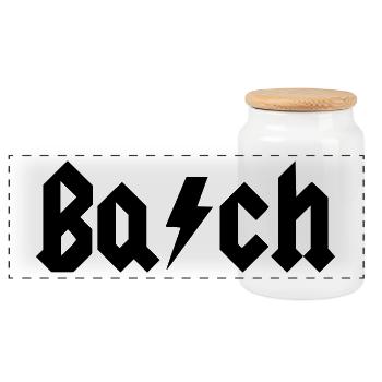 BACH! Geschenk Idee - Panorama Keksdose mit Holzdeckel - Weiß - Vorne