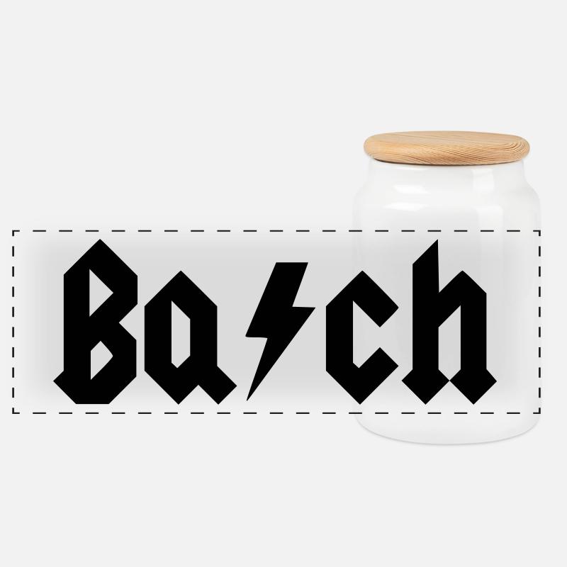 BACH! Geschenk Idee - Panorama Keksdose mit Holzdeckel - Weiß