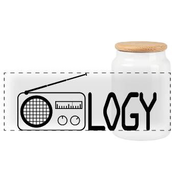 Radiology - Panoramic Cookie Jar with Wooden Lid - white - Front