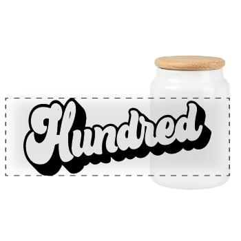 Cent 100e anniversaire Hommes Femmes 100 ans - Boîte à biscuits avec couvercle en bois - blanc - Devant