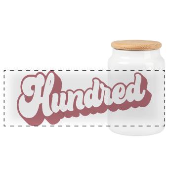Cent femmes du 100e anniversaire de ses 100 ans - Boîte à biscuits avec couvercle en bois - blanc - Devant