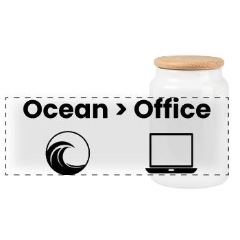 Chemise Ocean > Office Adventure - Boîte à biscuits avec couvercle en bois - blanc - Devant
