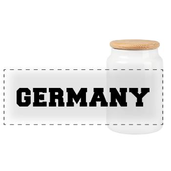T-shirt Allemagne - Boîte à biscuits avec couvercle en bois - blanc - Devant
