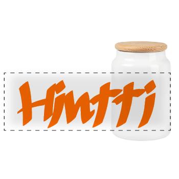 Rocking shirt - Panoramic Cookie Jar with Wooden Lid - white - Front