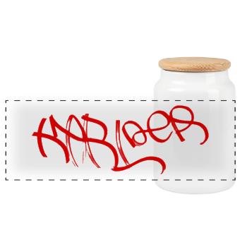 The World's Most Beautiful Day on Graffiti T-Shirt - Panoramic Cookie Jar with Wooden Lid - white - Front