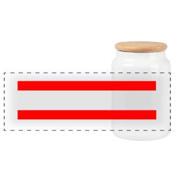 Musique électronique pour le corps - Boîte à biscuits avec couvercle en bois - blanc - Devant