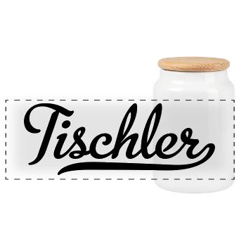 tischler - Panorama Keksdose mit Holzdeckel - Weiß - Vorne