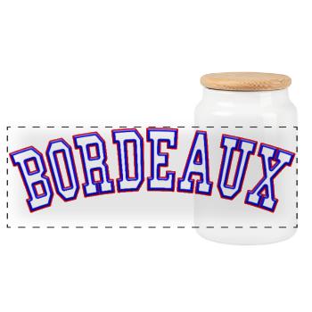 Bordeaux Est. 1986 - Panoramic Cookie Jar with Wooden Lid - white - Front