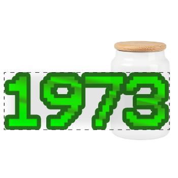 1973 - Boîte à biscuits avec couvercle en bois - blanc - Devant