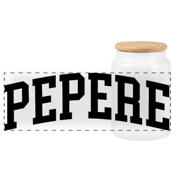 Pepere Französischer Opa Pepere - Panorama Keksdose mit Holzdeckel - Weiß - Vorne
