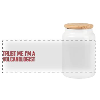 Volcanologue Faites-moi confiance Volcanologie - Boîte à biscuits avec couvercle en bois - blanc - Devant