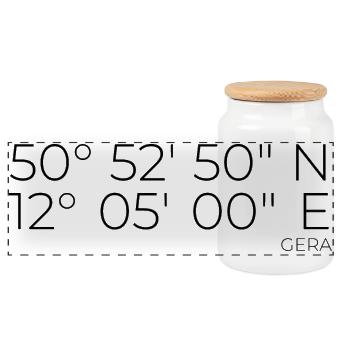Coordonnées Gera - Boîte à biscuits avec couvercle en bois - blanc - Devant