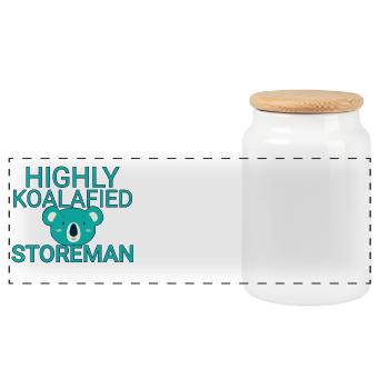Storeman Koalafied - Panorama Keksdose mit Holzdeckel - Weiß - Vorne