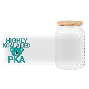 PKA Koalafied Apotheke - Panorama Keksdose mit Holzdeckel - Weiß - Vorne