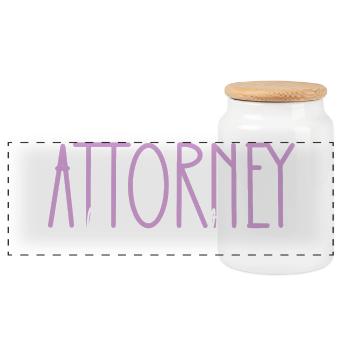 Lawyer Proud Daughter Cute Gift - Panoramic Cookie Jar with Wooden Lid - white - Front