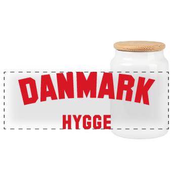 HYGGE Denmark Dänemark - Panoramic Cookie Jar with Wooden Lid - white - Front