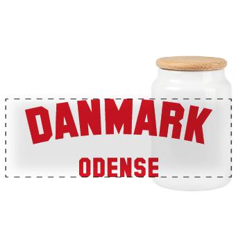 ODENSE, Danemark - Boîte à biscuits avec couvercle en bois - blanc - Devant