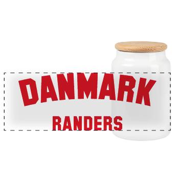 RANDERS Danemark Dänemark - Boîte à biscuits avec couvercle en bois - blanc - Devant
