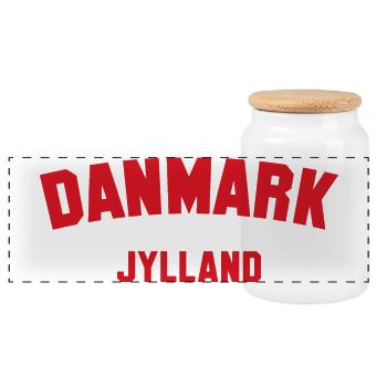 JYLLAND Danemark Dänemark - Boîte à biscuits avec couvercle en bois - blanc - Devant