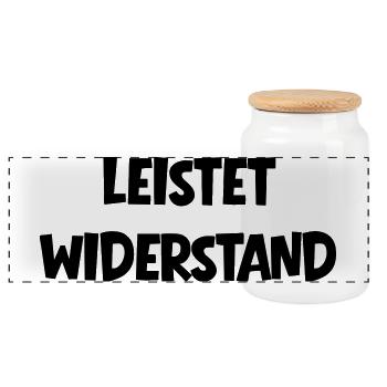 Leistet_wiederstand - Panoramic Cookie Jar with Wooden Lid - white - Front