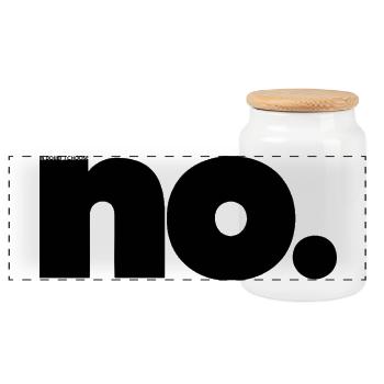 I choose - Panoramic Cookie Jar with Wooden Lid - white - Front