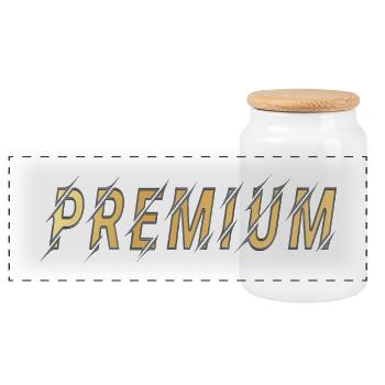 Édition premium super qualité - Boîte à biscuits avec couvercle en bois - blanc - Devant