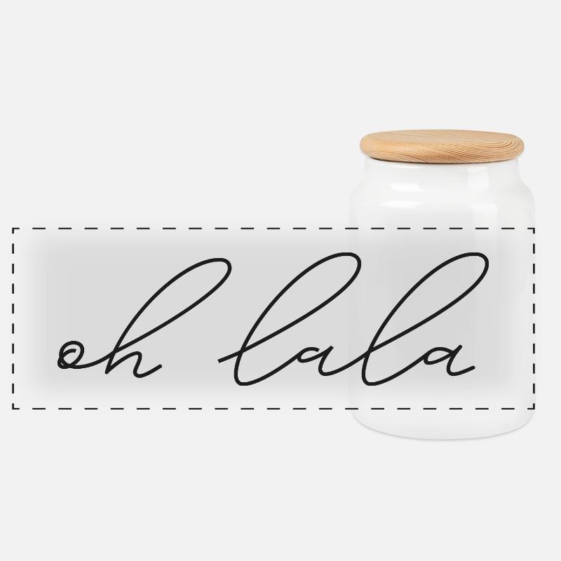 oh lala! - Panorama Keksdose mit Holzdeckel - Weiß