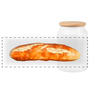 Bratwurst - Boîte à biscuits avec couvercle en bois - blanc - Devant