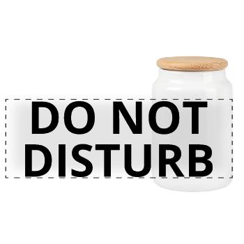 DO NOT DISTURB – Minimal Unisex Sweatshirt - Panoramic Cookie Jar with Wooden Lid - white - Front