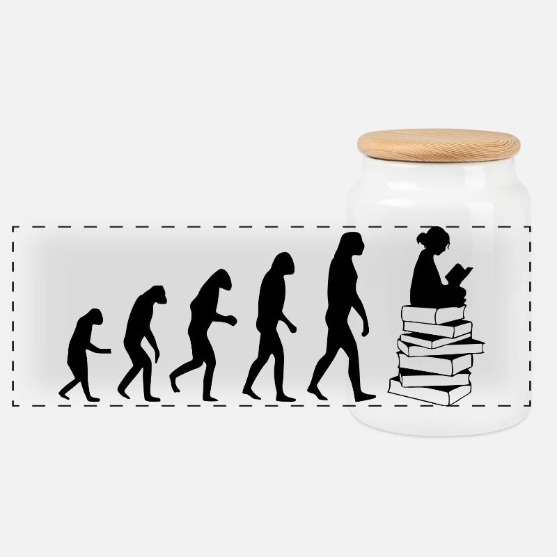 Read Evolution - Panorama Keksdose mit Holzdeckel - Weiß