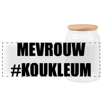 Frau koukleum Für Frauen, die kalt sind * - Panorama Keksdose mit Holzdeckel - Weiß - Vorne