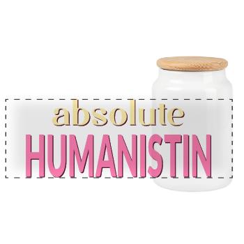 Humanismus Menschlichkeit - Panorama Keksdose mit Holzdeckel - Weiß - Vorne