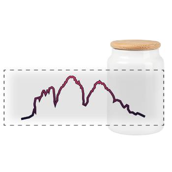 Dolomites Three Peaks Aube - Boîte à biscuits avec couvercle en bois - blanc - Devant