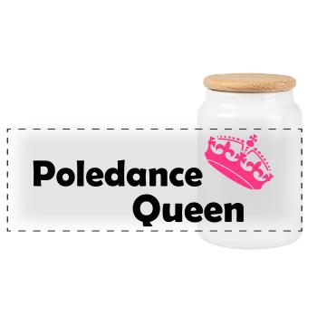 poledance pole fitness sexy cadeau de danseur de polo - Boîte à biscuits avec couvercle en bois - blanc - Devant