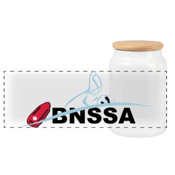 BNSSA sauvetage aquatique - Boîte à biscuits avec couvercle en bois - blanc - Devant
