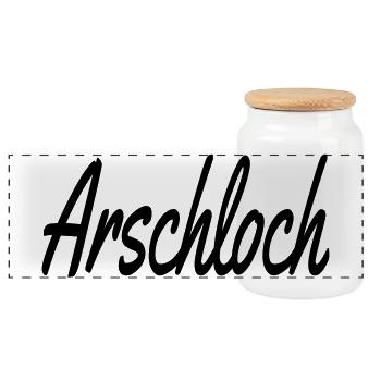 Archloch - Boîte à biscuits avec couvercle en bois - blanc - Devant