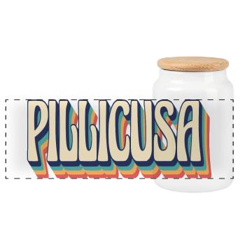T-Shirt Sicilia pillicusa T-Shirt Geschenkidee - Panorama Keksdose mit Holzdeckel - Weiß - Vorne