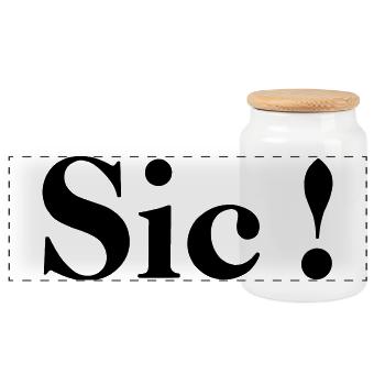 Sic! - Panorama Keksdose mit Holzdeckel - Weiß - Vorne