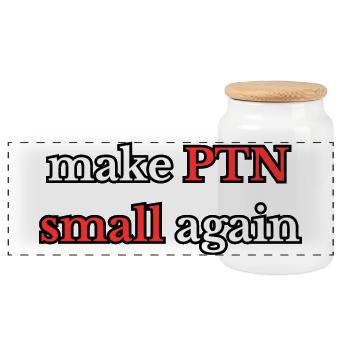 Make PTN small again - Panorama Keksdose mit Holzdeckel - Weiß - Vorne
