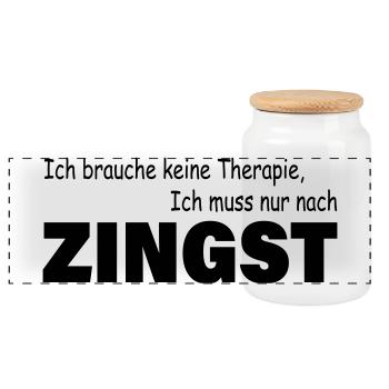 Thérapie Zingst - Boîte à biscuits avec couvercle en bois - blanc - Devant