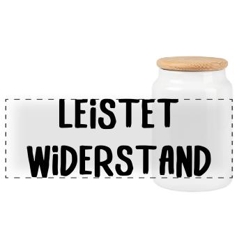 Leistet_wiederstand - Panoramic Cookie Jar with Wooden Lid - white - Front