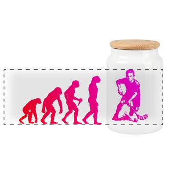 Motif floorball pour de véritables amoureux - Boîte à biscuits avec couvercle en bois - blanc - Devant