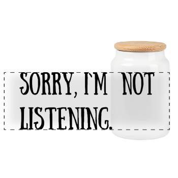 Funny Sarcastic Cool Quotes - Panoramic Cookie Jar with Wooden Lid - white - Front