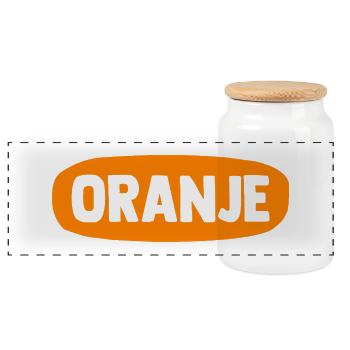 Oranje - Nederland - Niederlande - Netherlands - Panorama Keksdose mit Holzdeckel - Weiß - Vorne