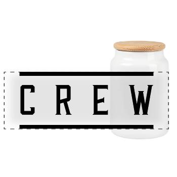 crew - Panorama Keksdose mit Holzdeckel - Weiß - Vorne